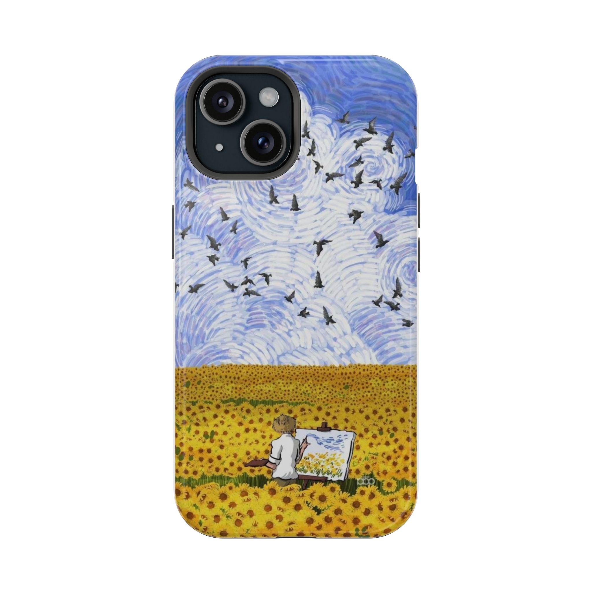Ayçiçeği Tarlası ve Ressam Figürü Telefon Kılıfı K188