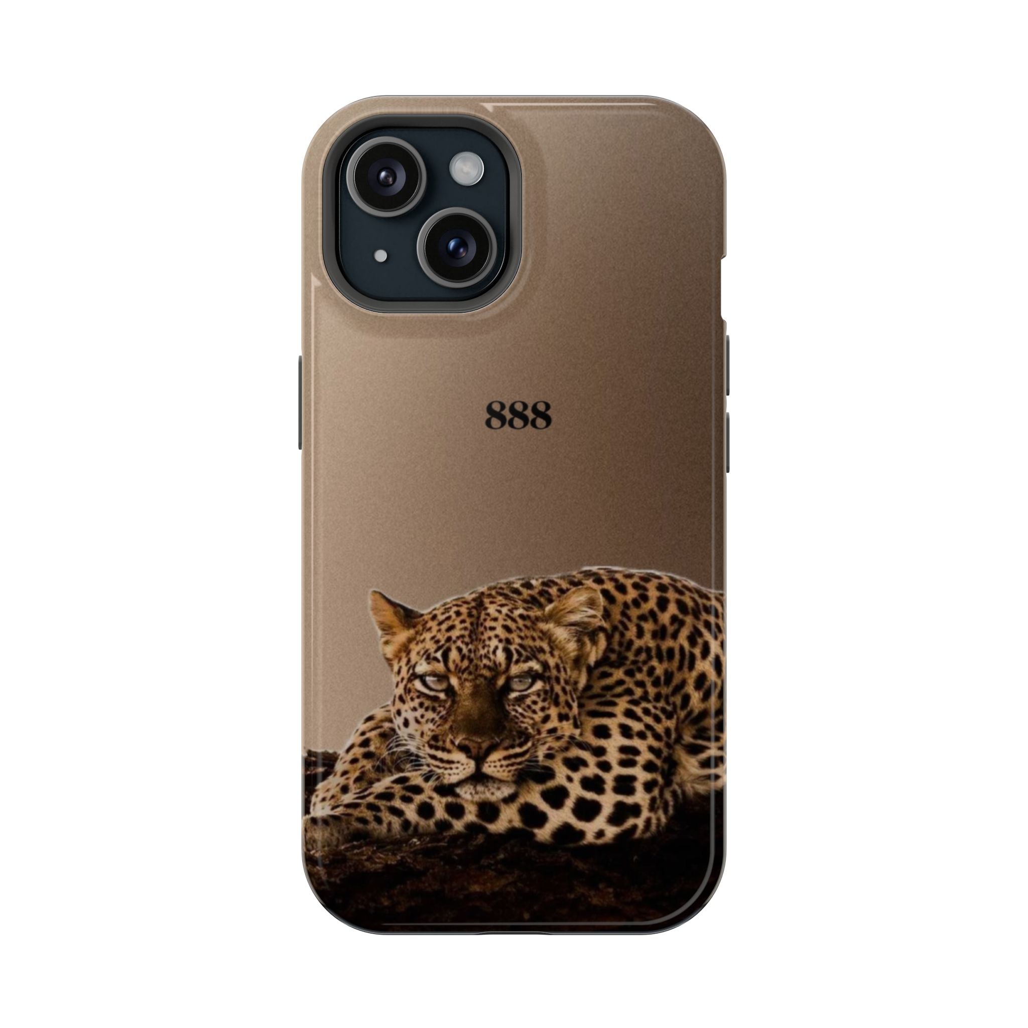 Bej Zemin Üzerinde Yatan Leopar Telefon Kılıfı K212