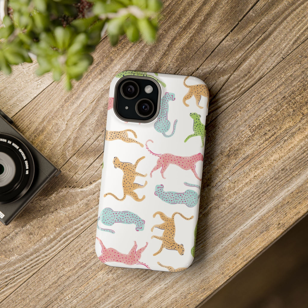 Renkli Benekli Leopar Deseni Telefon Kılıfı K031