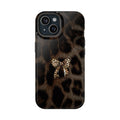 Leopar Desenli Fiyonk Figürlü Telefon Kılıfı K125