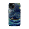 Van Gogh Tarzı Gece Deniz Kayığı Telefon Kılıfı K051