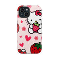 Hello Kitty Çilek Kalp Desenli Telefon Kılıfı K190