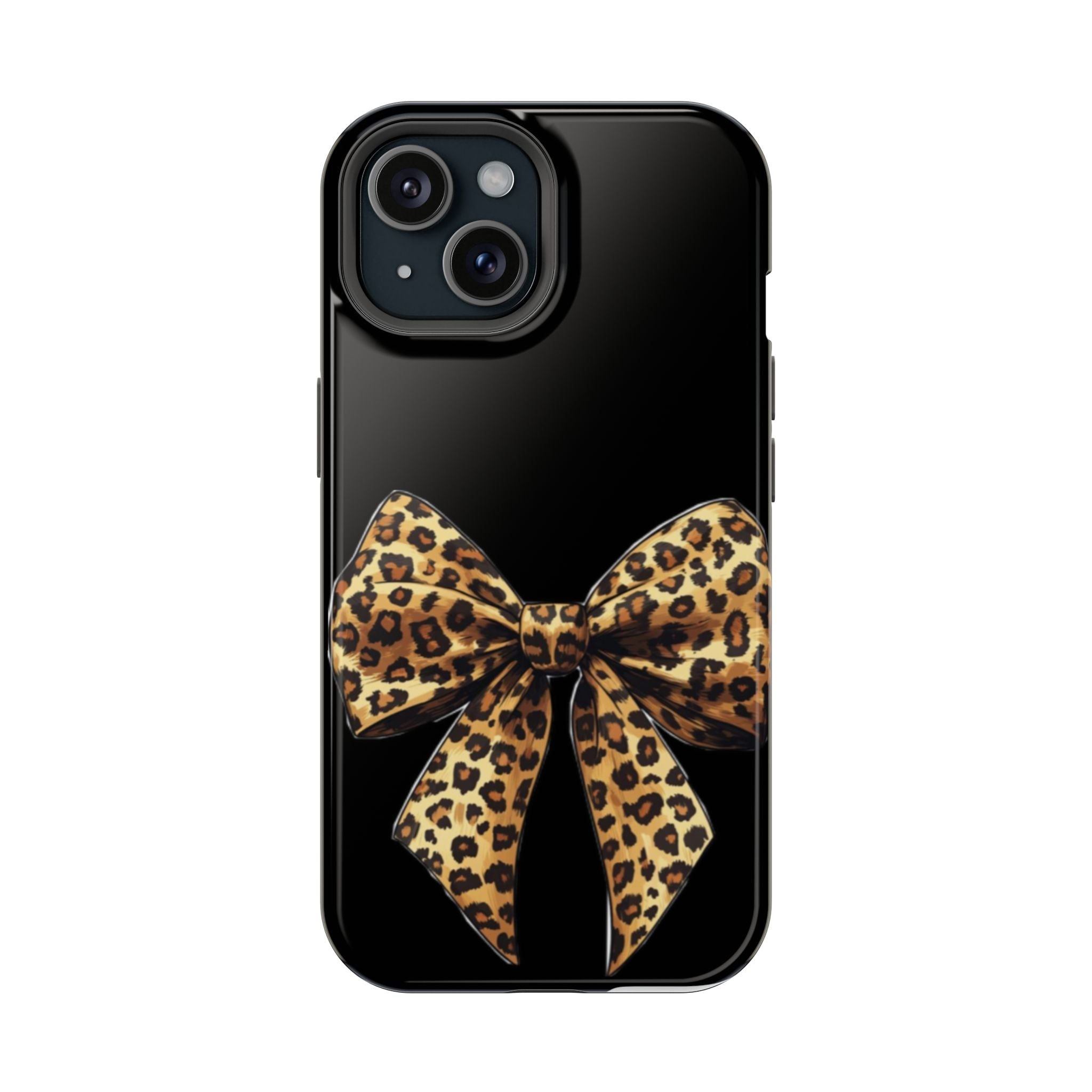 Leopar Desenli Kahverengi Fiyonk Telefon Kılıfı K128