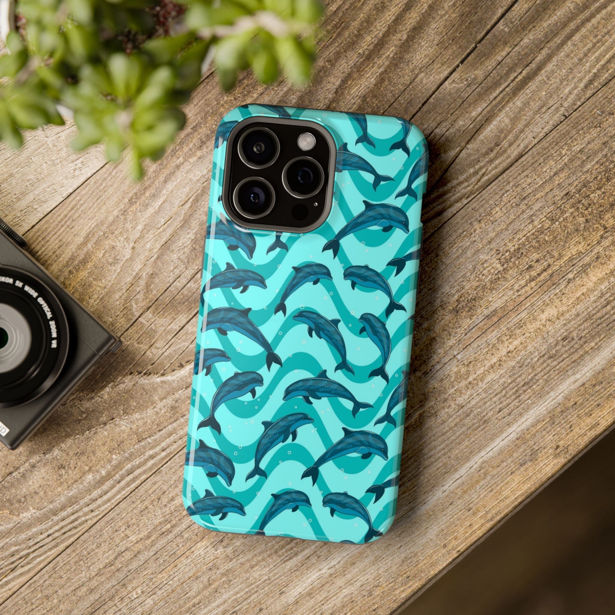Mavi Yunus Desenli Telefon Kılıfı K002