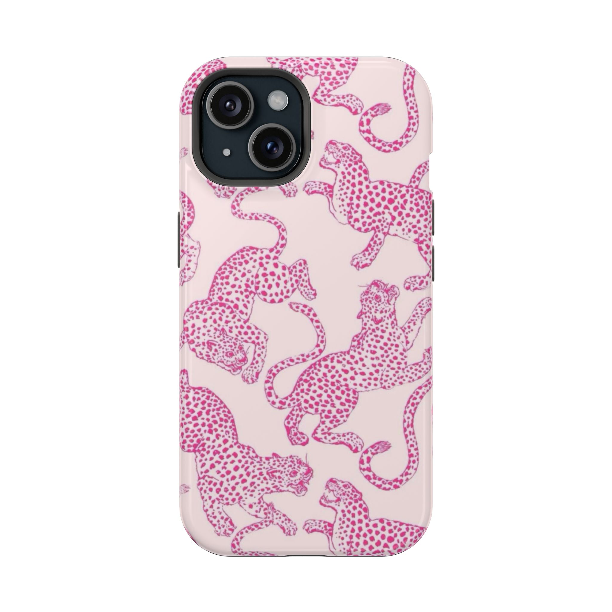 Pembe Leopar Desenli Telefon Kılıfı K092