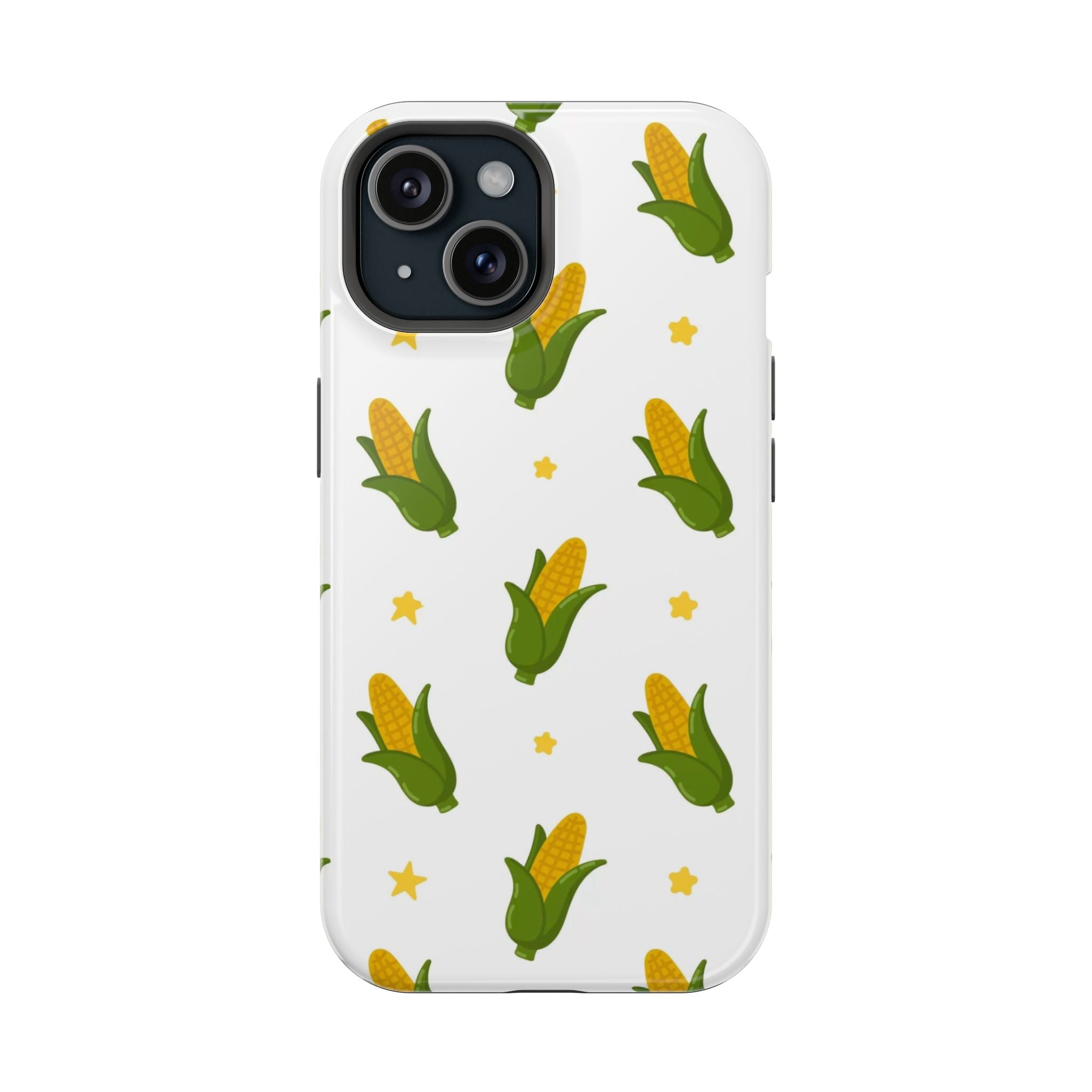 Sarı Mısır Desenli Beyaz Telefon Kılıfı K078