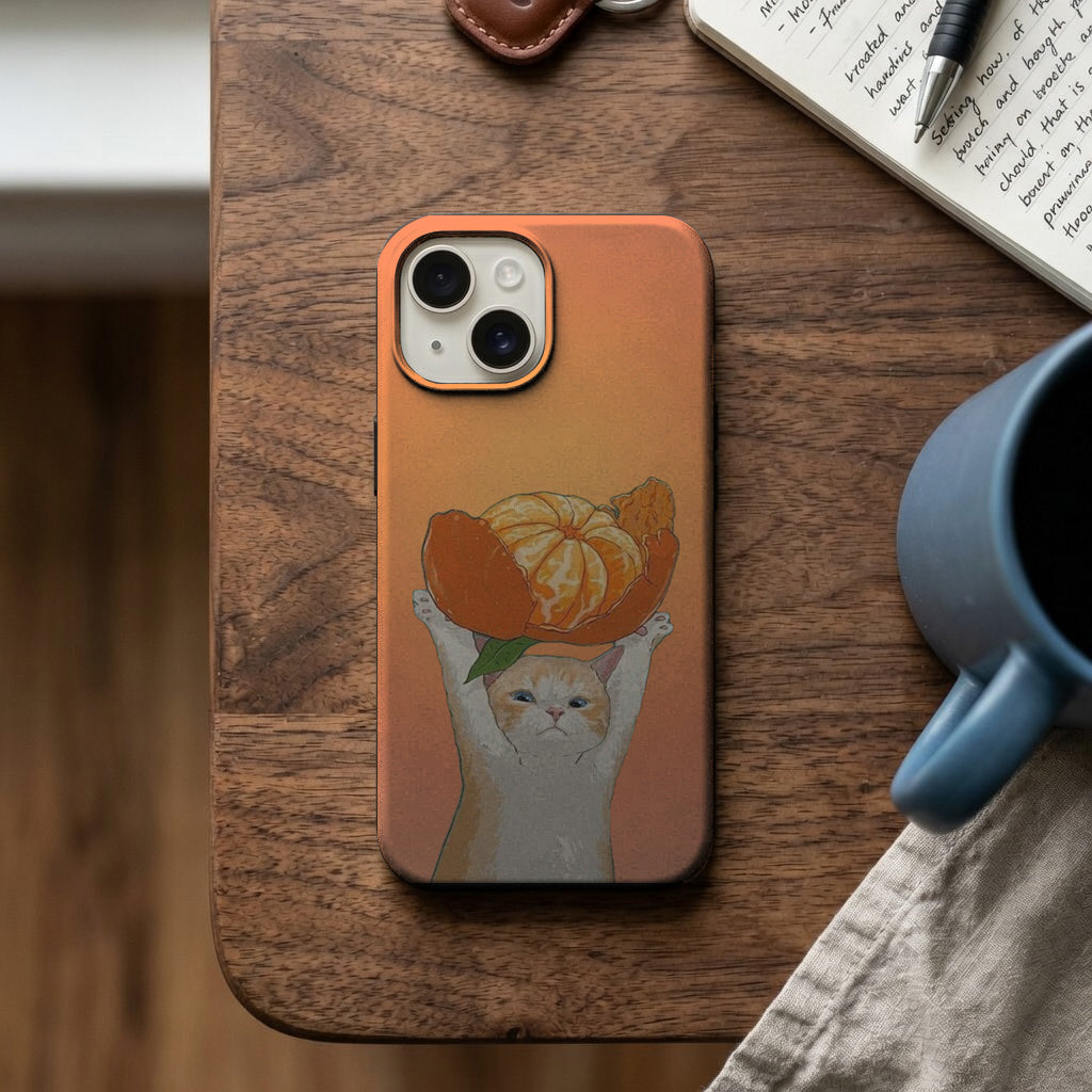 Balkabağı Taşıyan Kedi Telefon Kılıfı K471