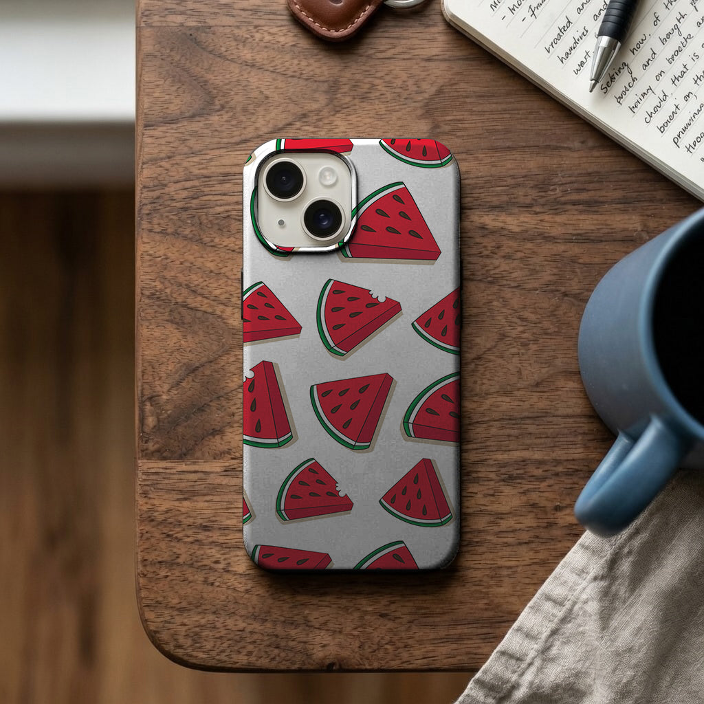 Beyaz Zeminde Karpuz Deseni Telefon Kılıfı K602