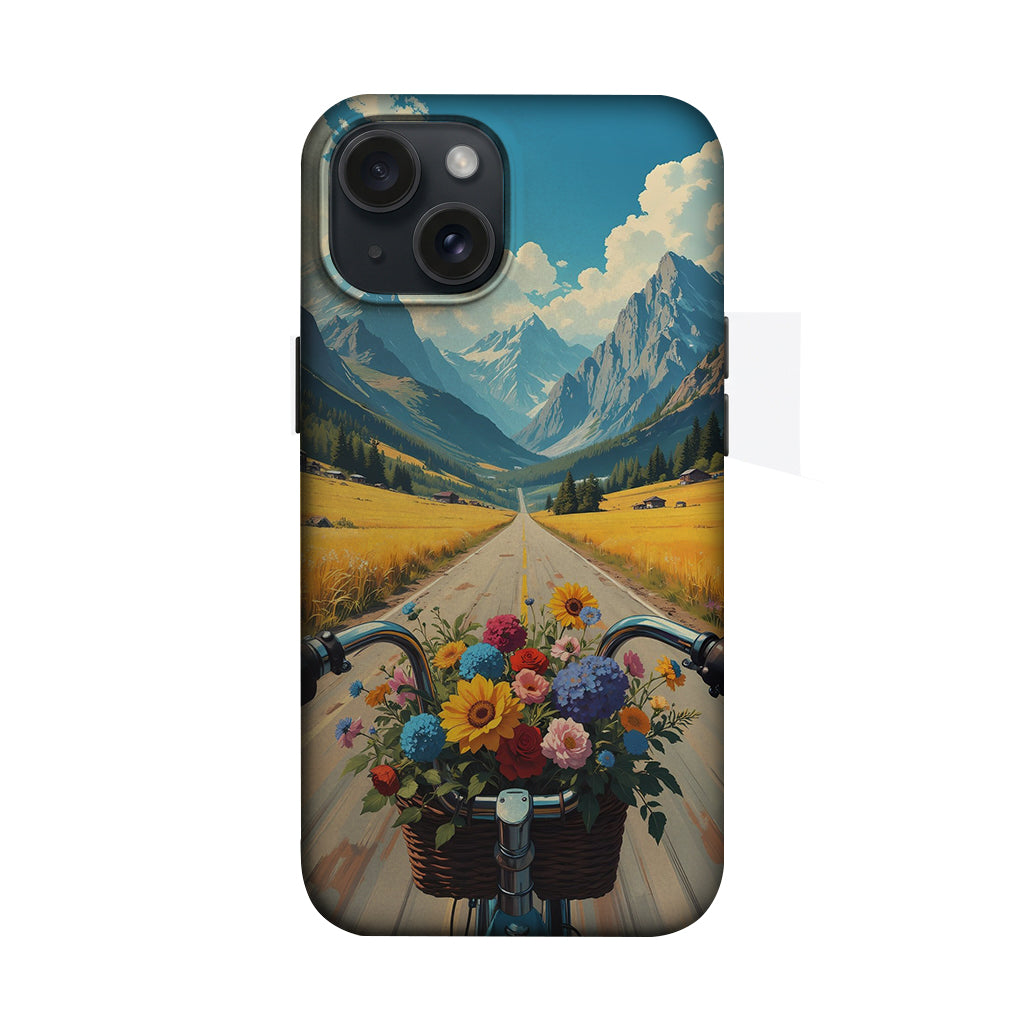 Bisiklette Çiçek Sepeti Telefon Kılıfı K448