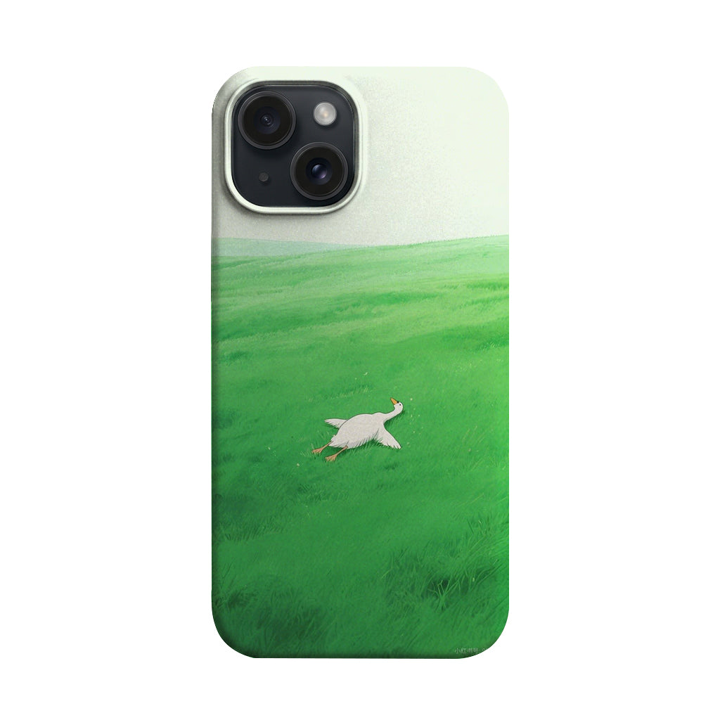 Çim Üzerinde Beyaz Kedi Telefon Kılıfı K400