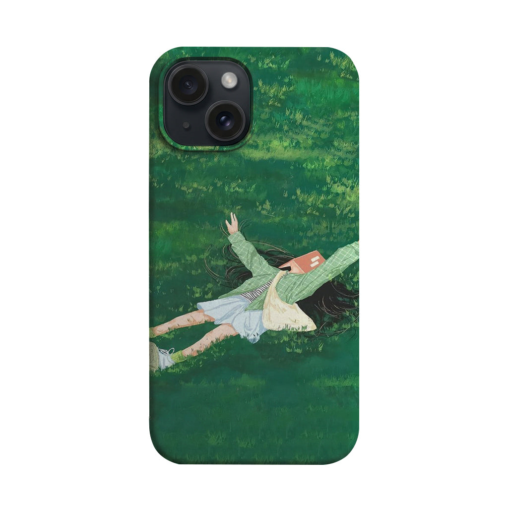 Çimende Kitap Keyfi Telefon Kılıfı K412