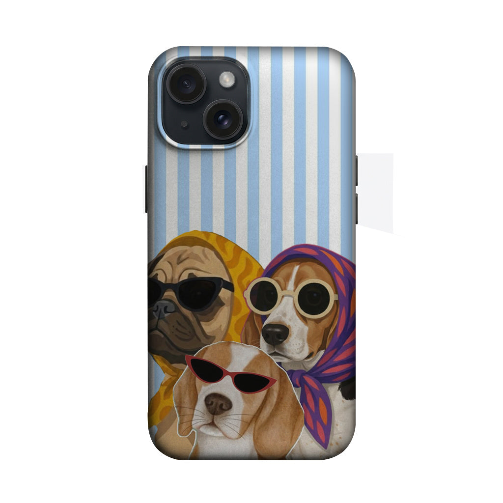 Fularlı Şık Köpekler Telefon Kılıfı K556