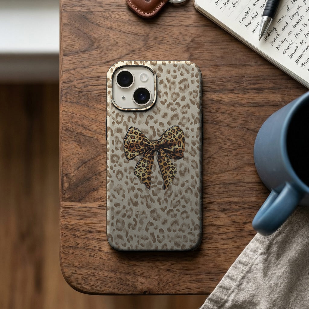 Leopar Desenli Fiyonk Tasarımı Telefon Kılıfı K161