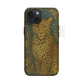 Altın Sarısı Leopar ve Mavi Desen Telefon Kılıfı K176