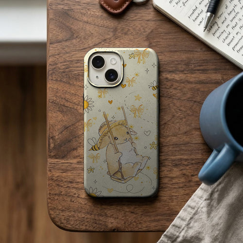 Altın Arılı Tavşan Deseni Telefon Kılıfı K369