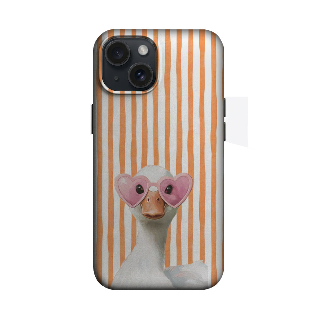 Kalpli Gözlüklü Ördek Telefon Kılıfı K538