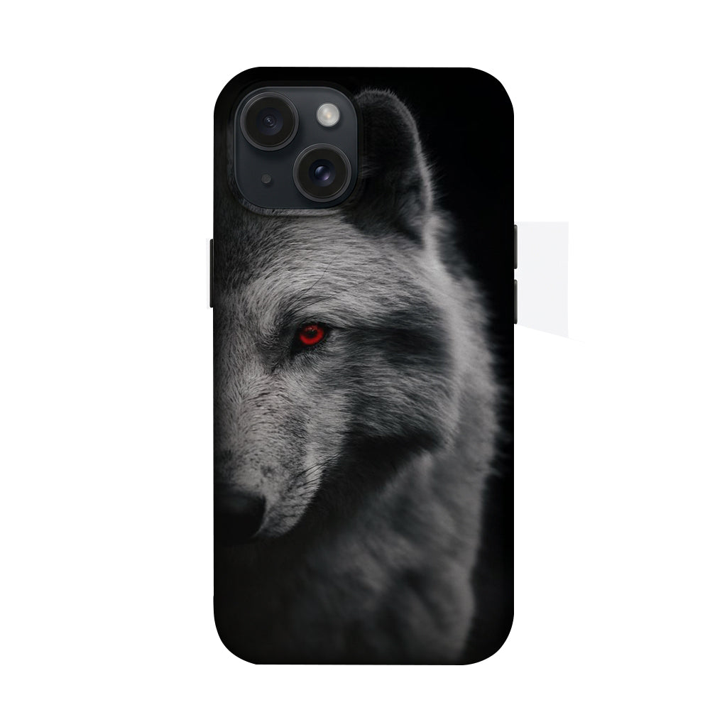 Kırmızı Gözlü Beyaz Kurt Telefon Kılıfı K701
