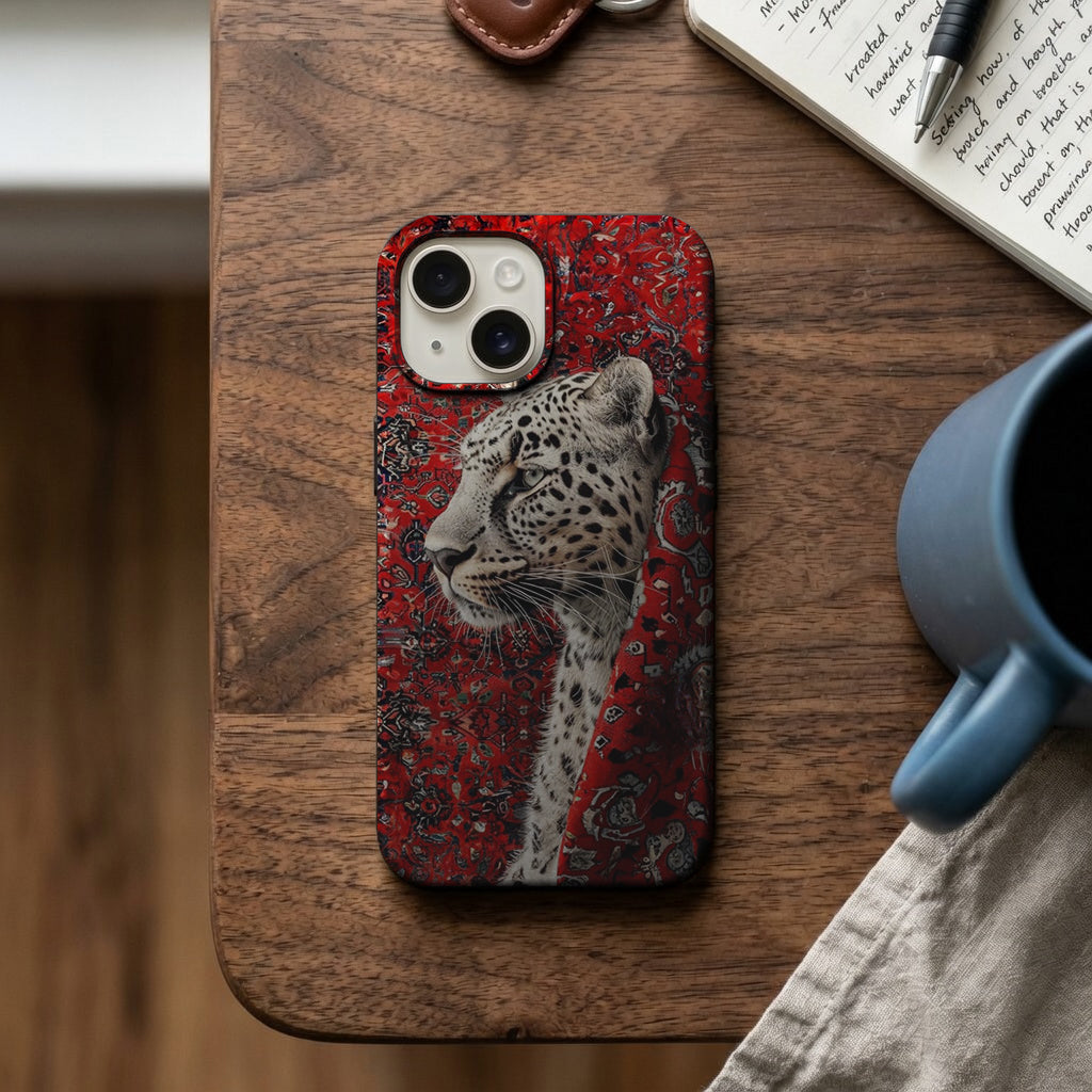 Kırmızı Leopar Portre Telefon Kılıfı K665