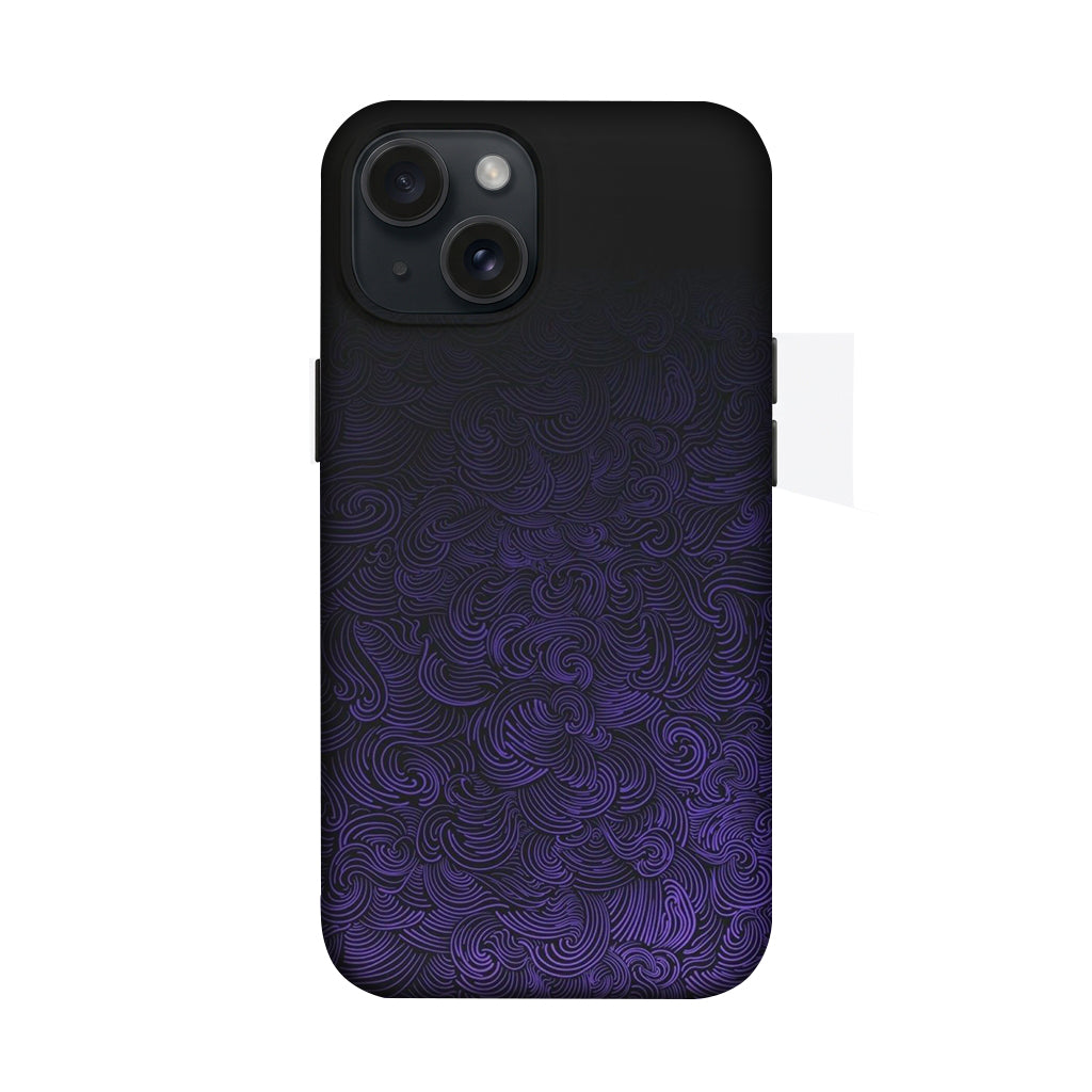 Lacivert Mor Dalga Motifli Telefon Kılıfı K655