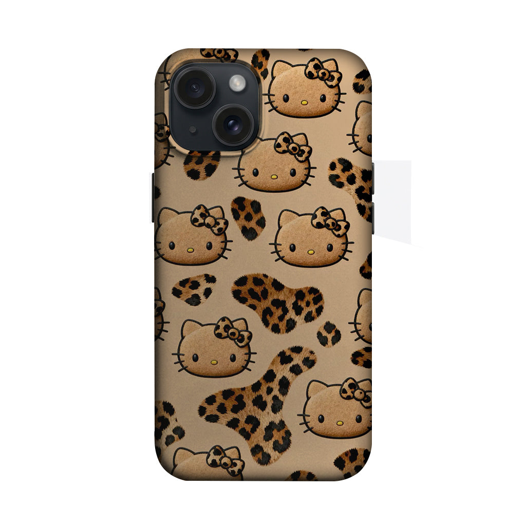 Leopar Desenli Kedicikler Telefon Kılıfı K586