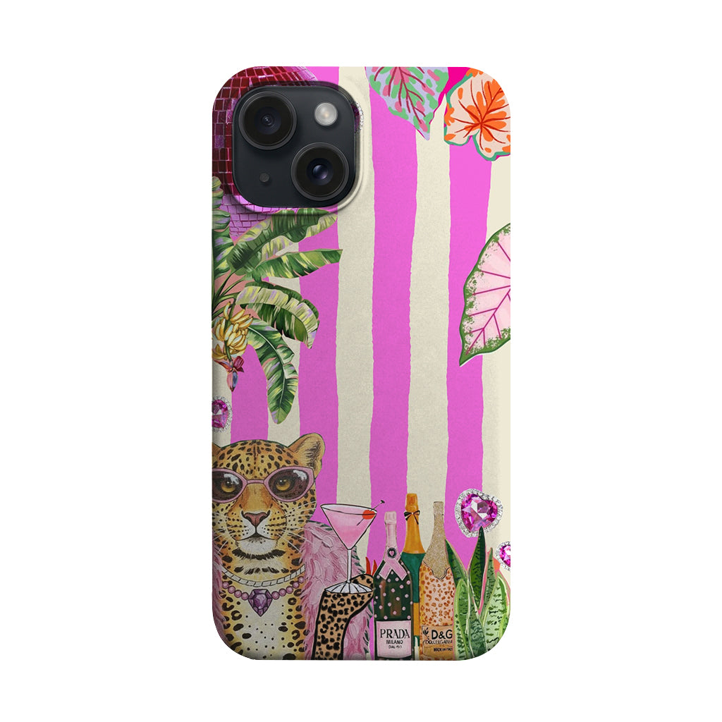 Leopar Kokteyl Kolajı Telefon Kılıfı K372