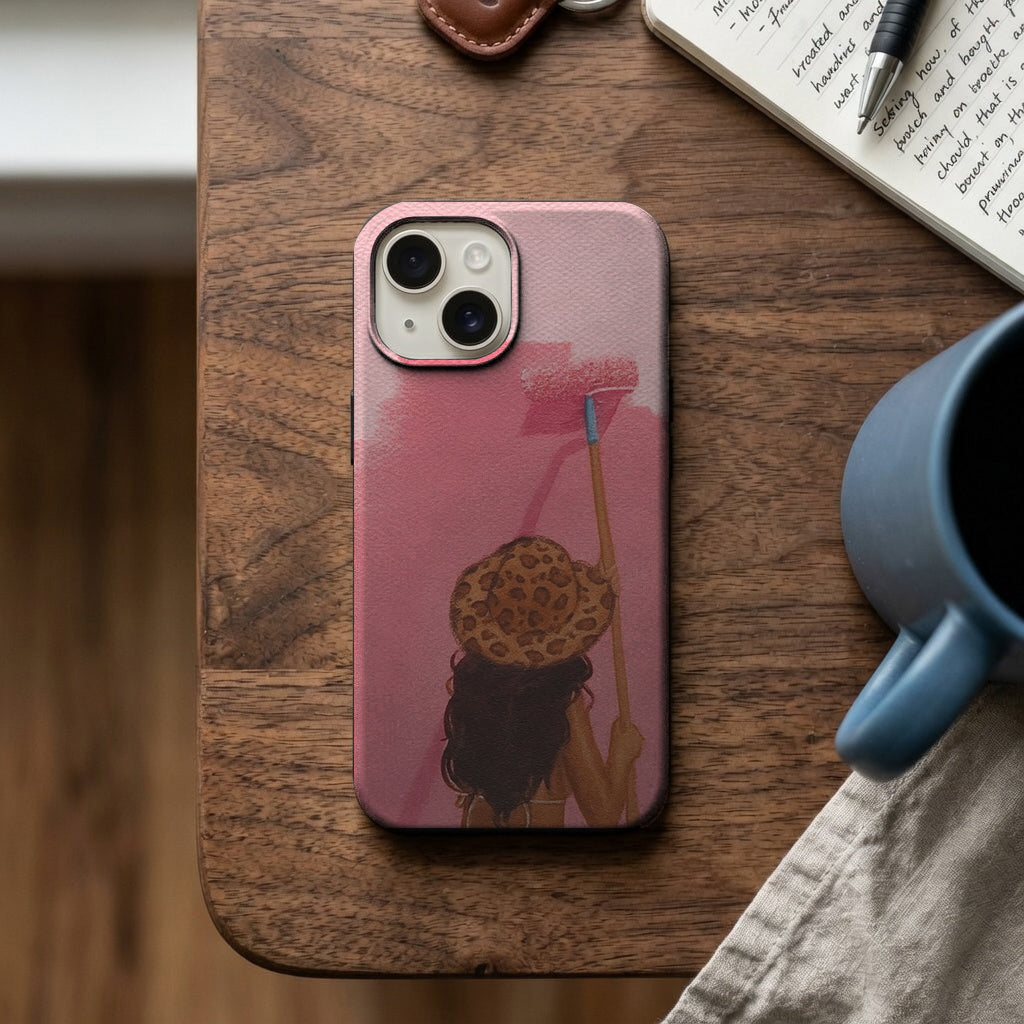 Leopar Şapkalı Salıncaktaki Kız Telefon Kılıfı K549