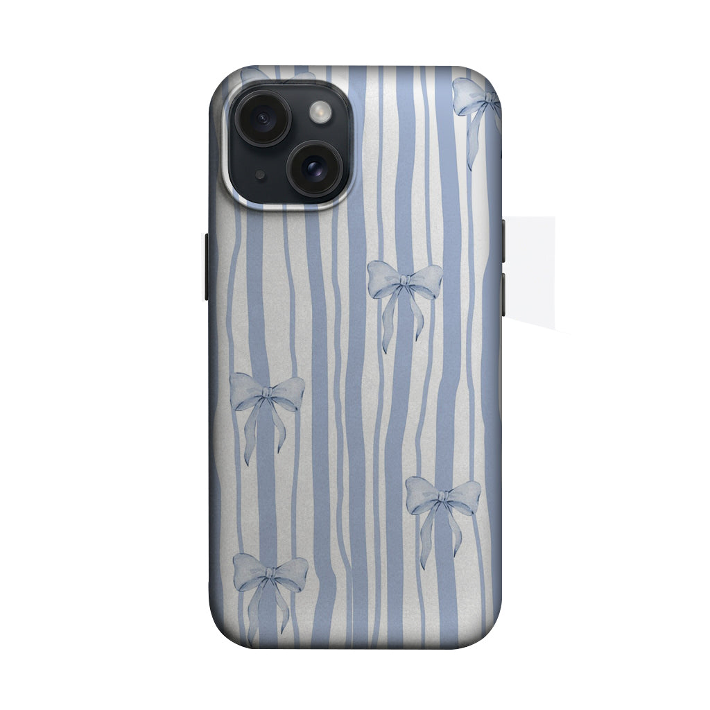 Mavi Çizgili Fiyonk Deseni Telefon Kılıfı K454