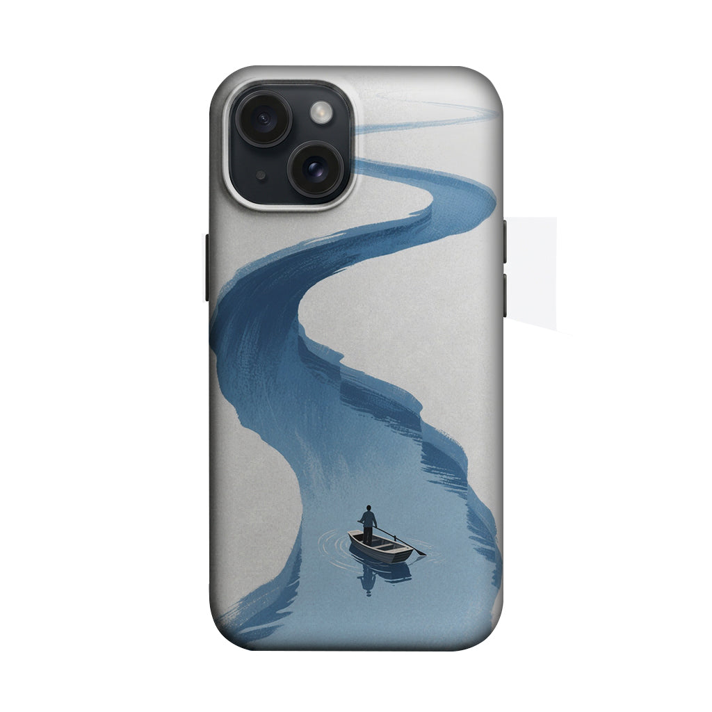 Minimal Nehirde Kayık Telefon Kılıfı K597
