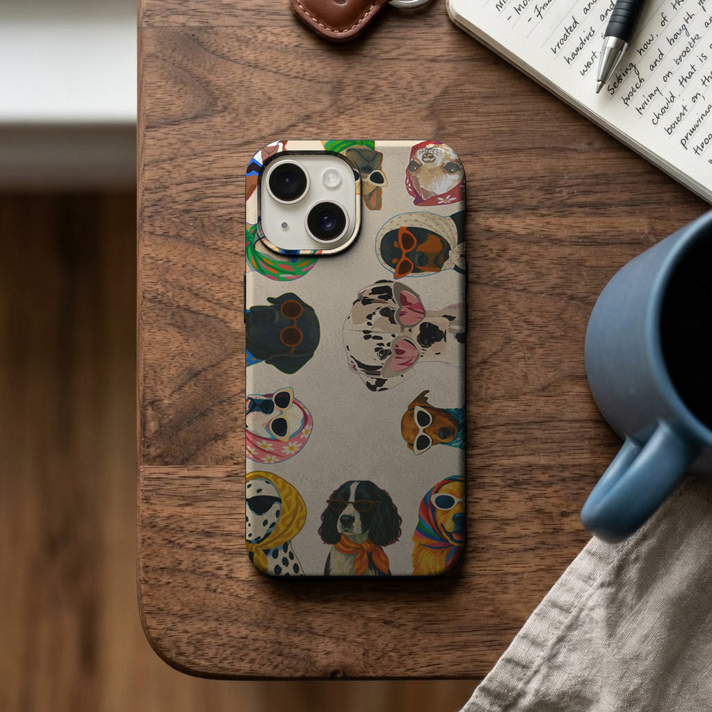 Moda Köpekler Kolajı Telefon Kılıfı K504