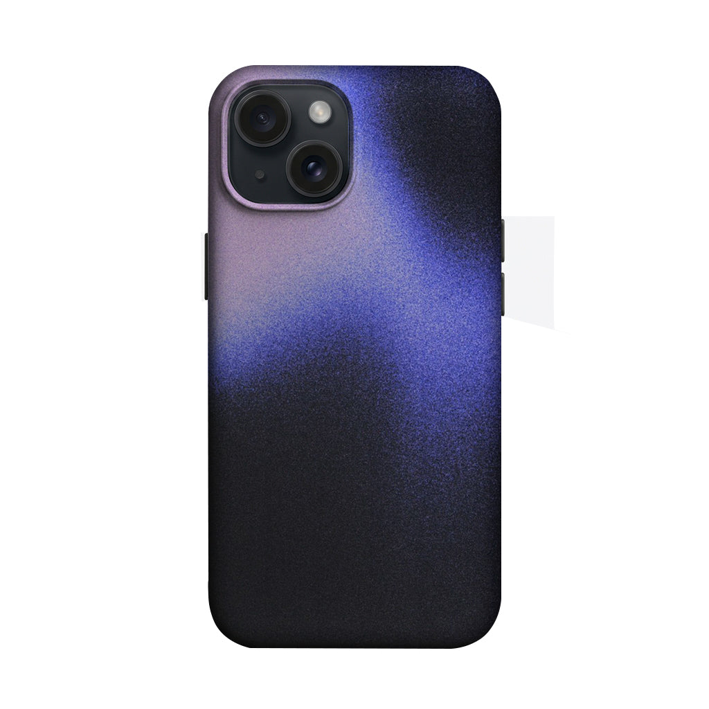 Mor Işıklı Siyah Minimal Telefon Kılıfı K623