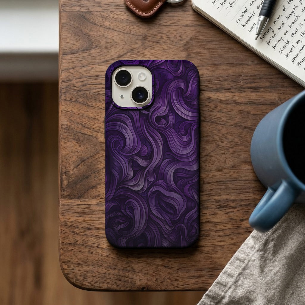 Mor Spiral Desenli Telefon Kılıfı K652