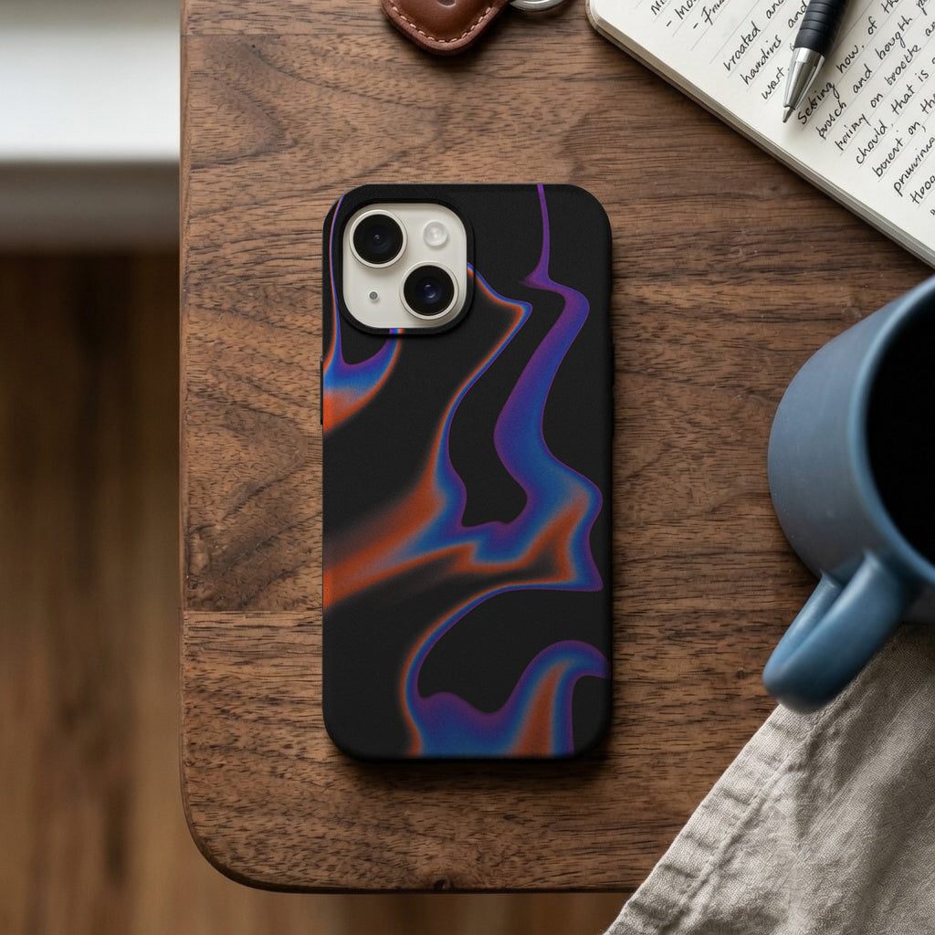 Neon Soyut Alev Desenli Telefon Kılıfı K690