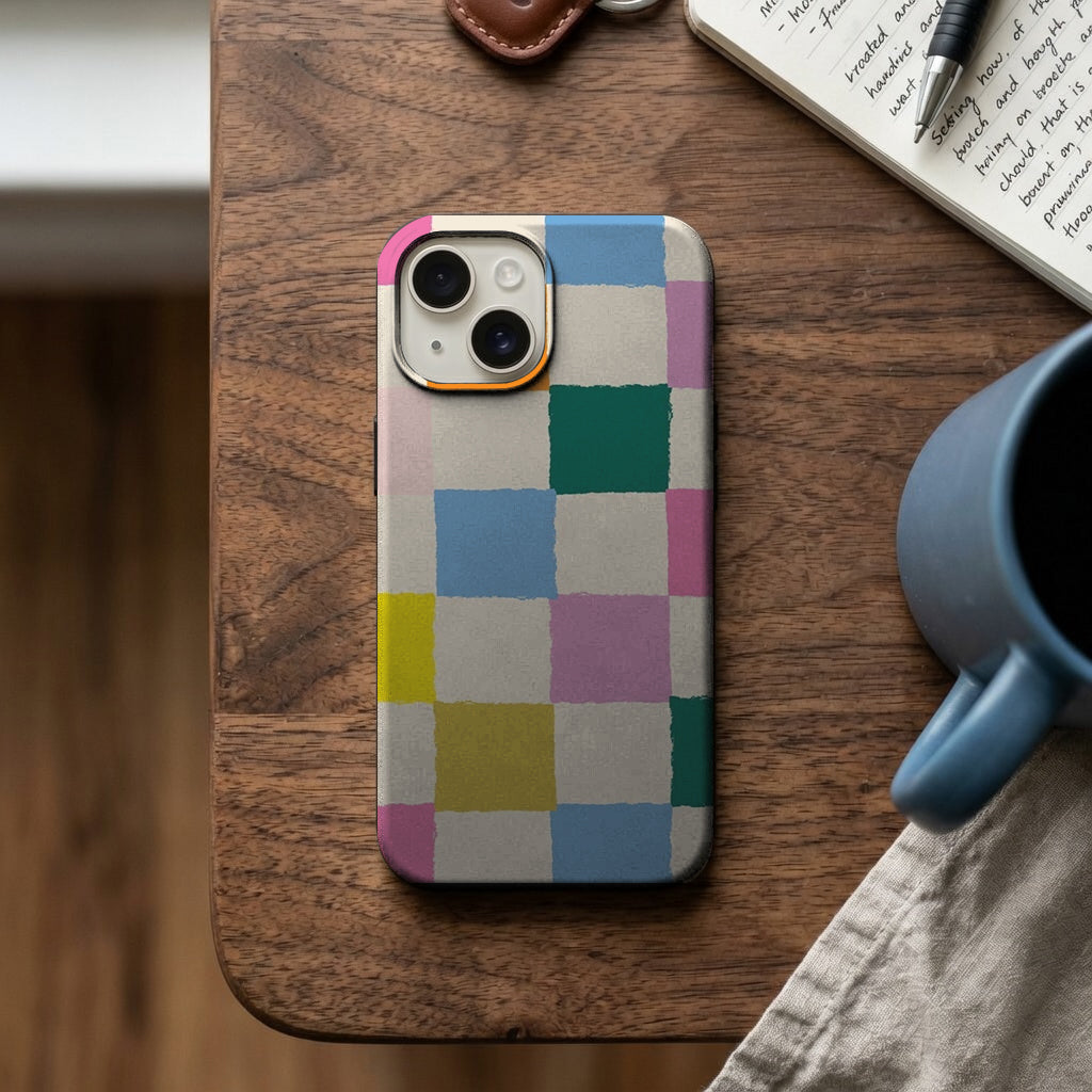 Pastel Kare Deseni Telefon Kılıfı K511