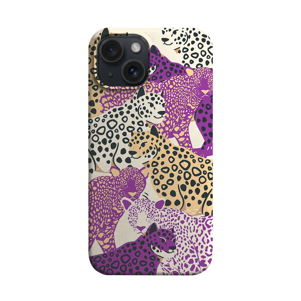 Patchwork Leopar Deseni Telefon Kılıfı K368
