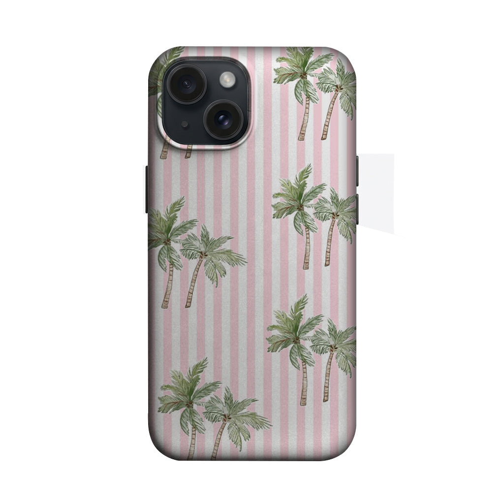 Pembe Çizgili Palmiyeler Telefon Kılıfı K539