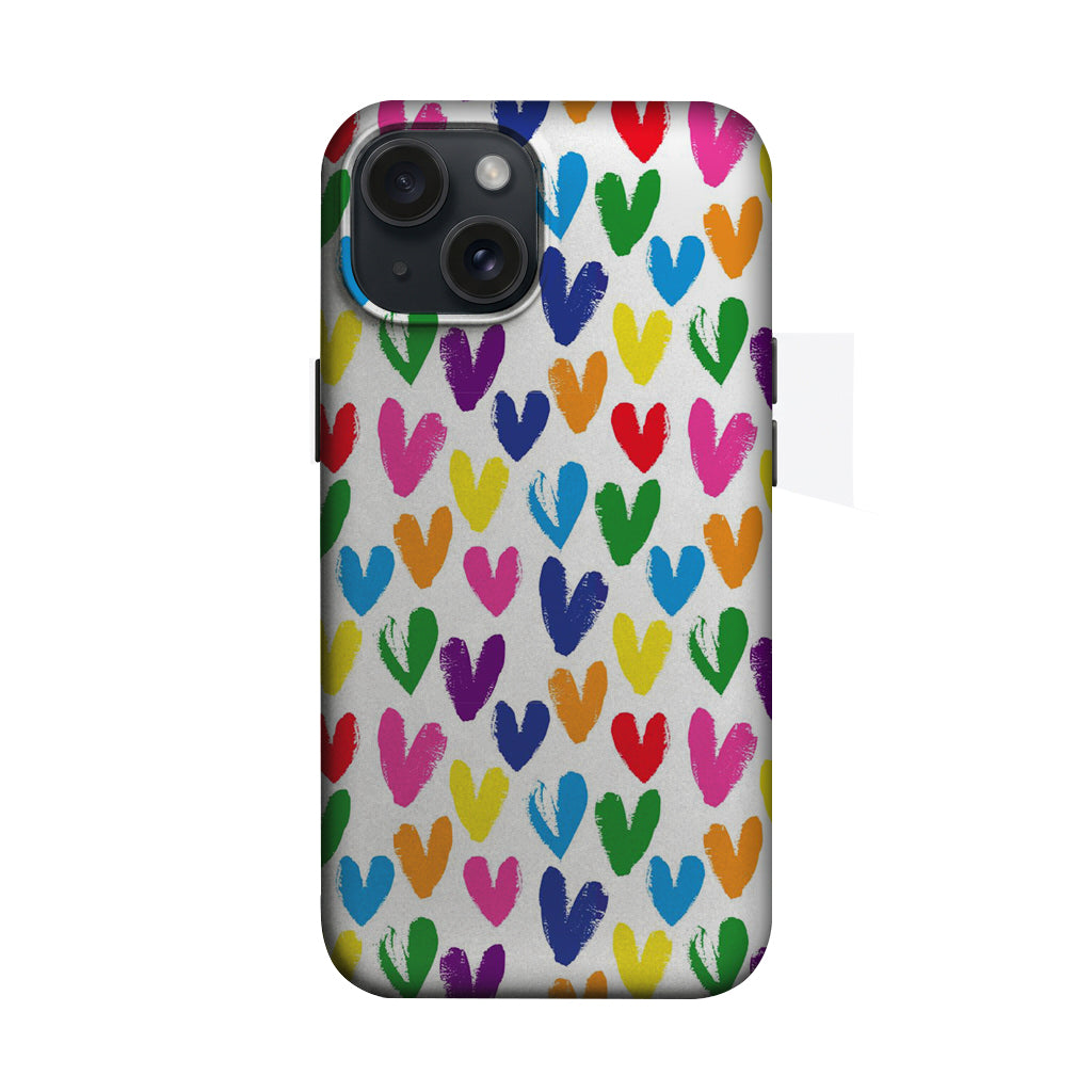 Renkli Kalp Deseni Telefon Kılıfı K531