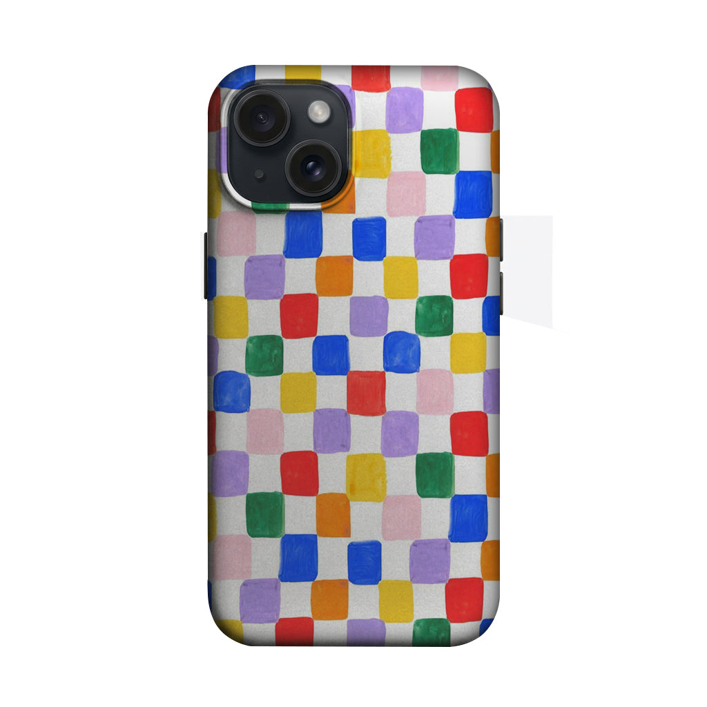 Renkli Kare Deseni Telefon Kılıfı K534