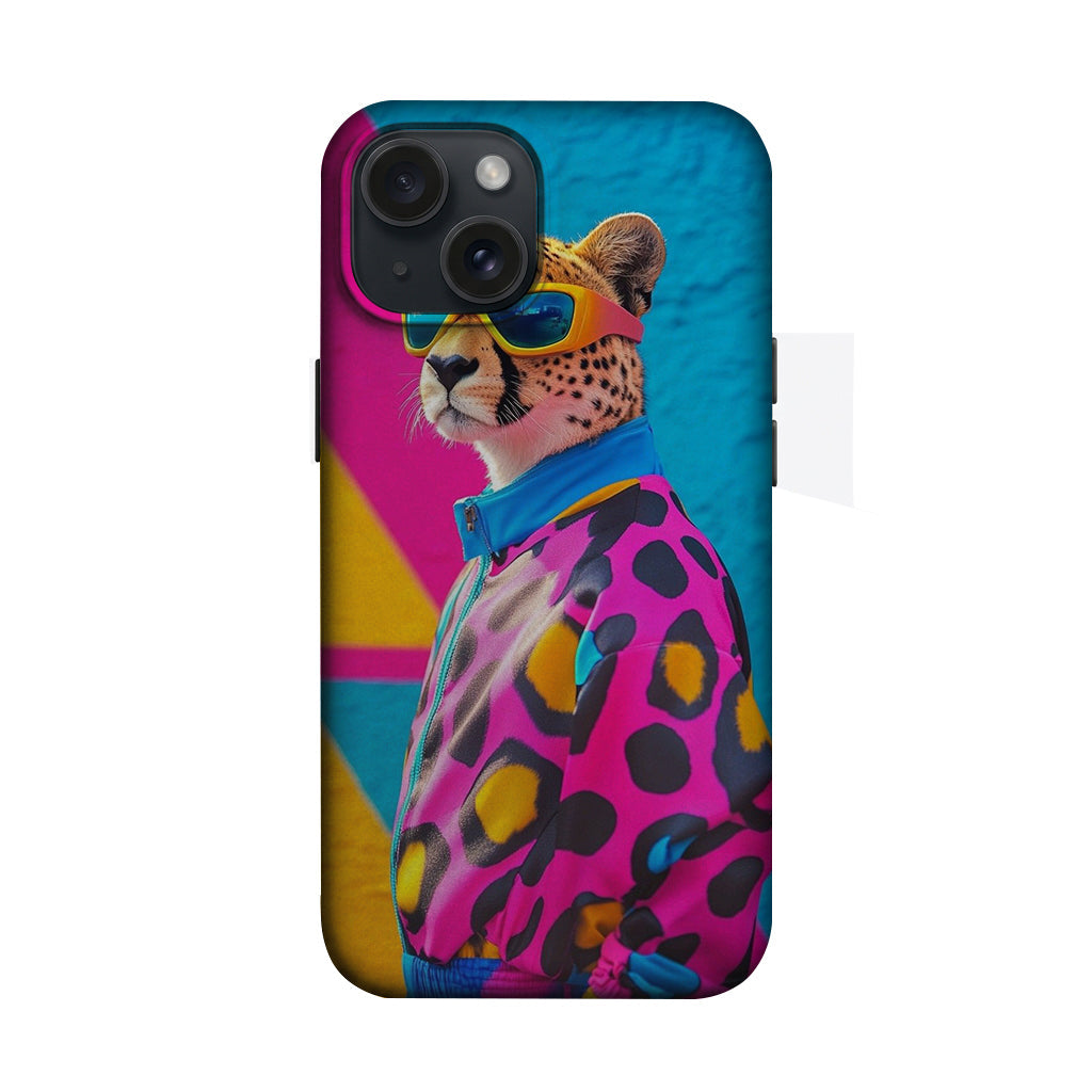 Renkli Leopar Ceketli Kedi Telefon Kılıfı K592