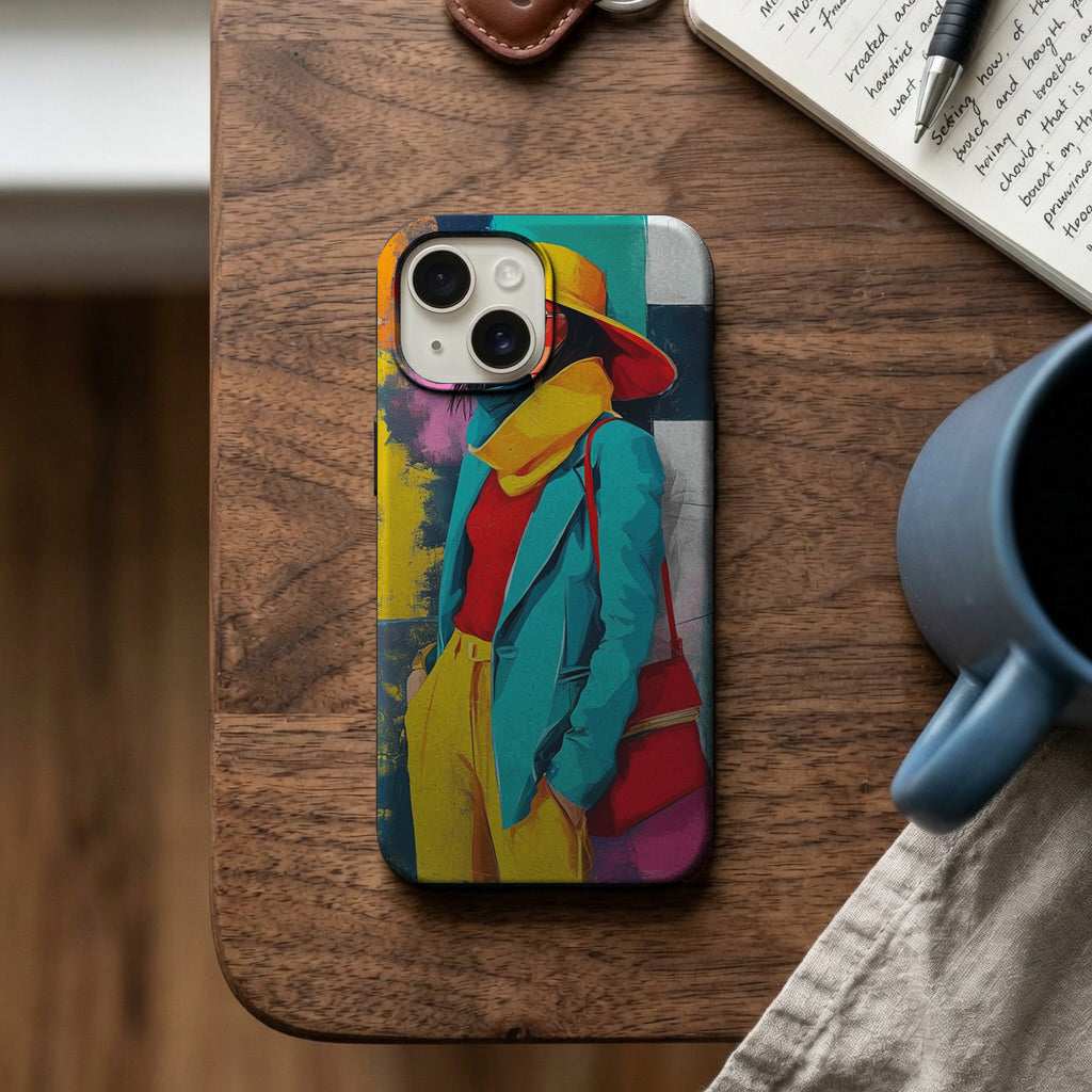 Renkli Şapkalı Moda Kadın Telefon Kılıfı K601