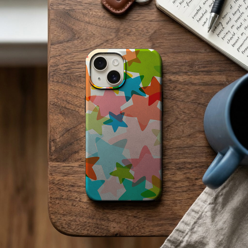 Renkli Yıldız Deseni Telefon Kılıfı K514