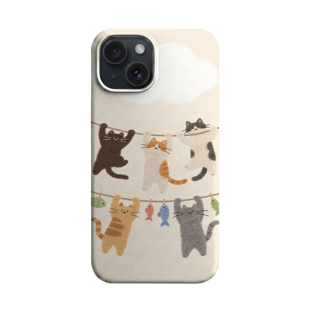 Sevimli Kediler Deseni Telefon Kılıfı K365