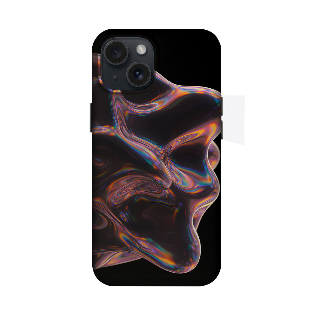 Siyah Holografik Soyut Desenli Telefon Kılıfı K663