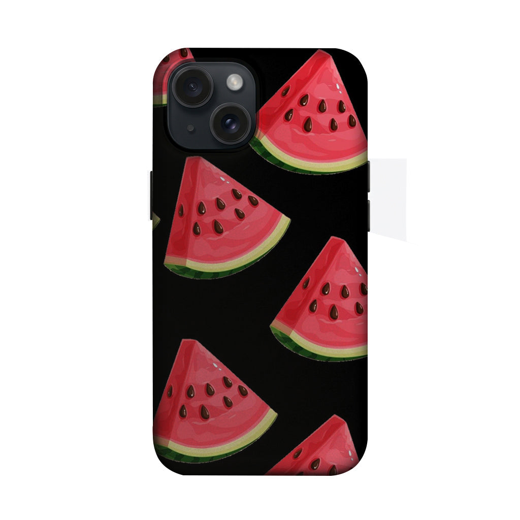 Siyah Zeminde Karpuz Deseni Telefon Kılıfı K596