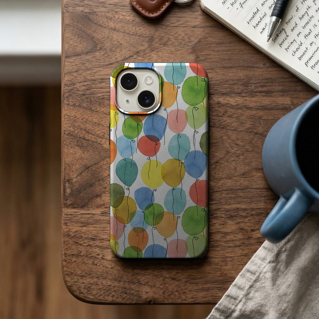 Sulu Boya Balon Deseni Telefon Kılıfı K512