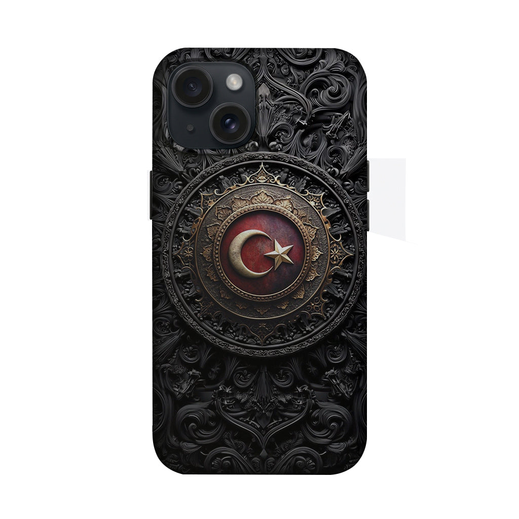 Türk Bayraklı Osmanlı Arma Desenli Telefon Kılıfı K621