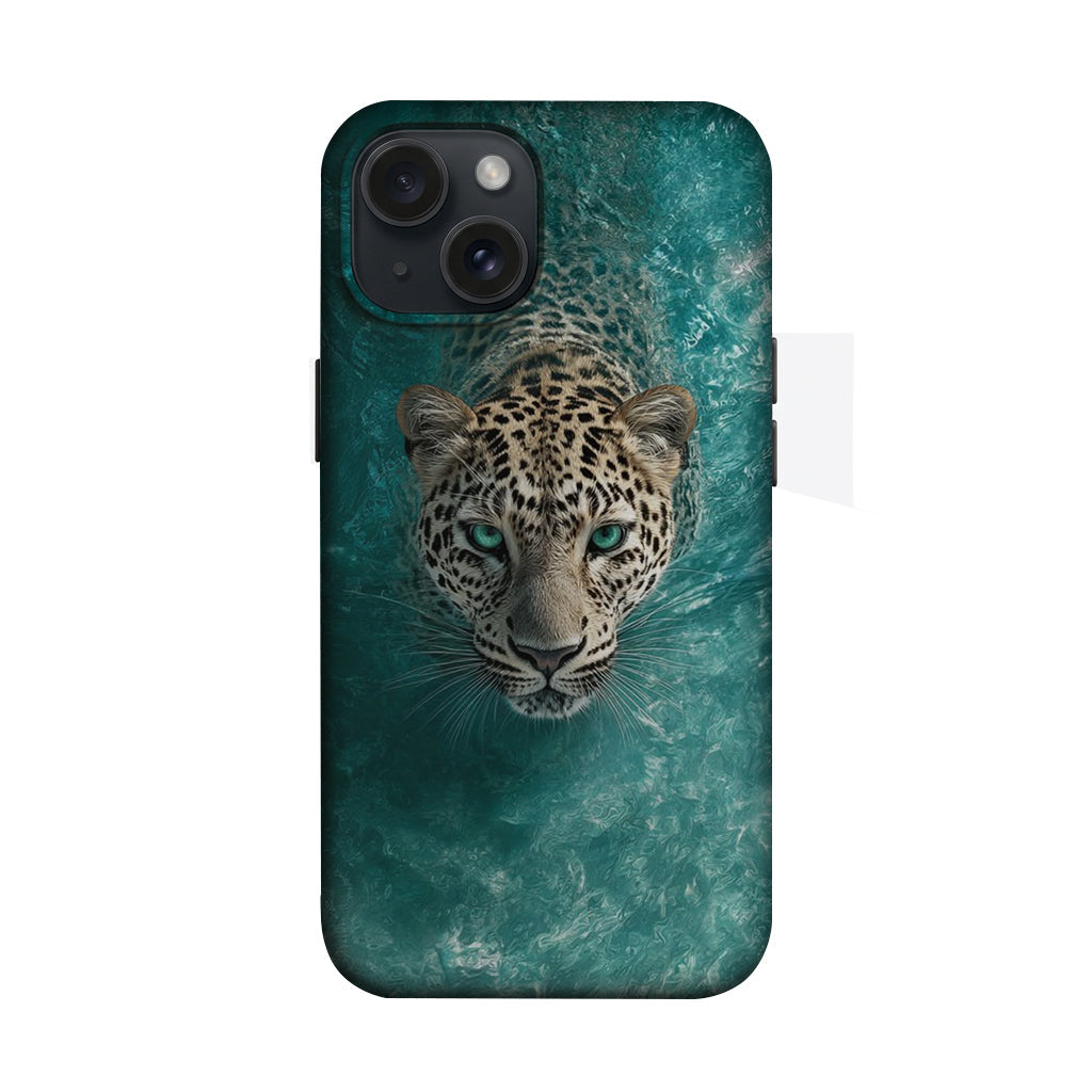 Turkuaz Leopar Portre Telefon Kılıfı K616