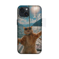 Yelkenlide Selfie Çeken Kedi Telefon Kılıfı K565