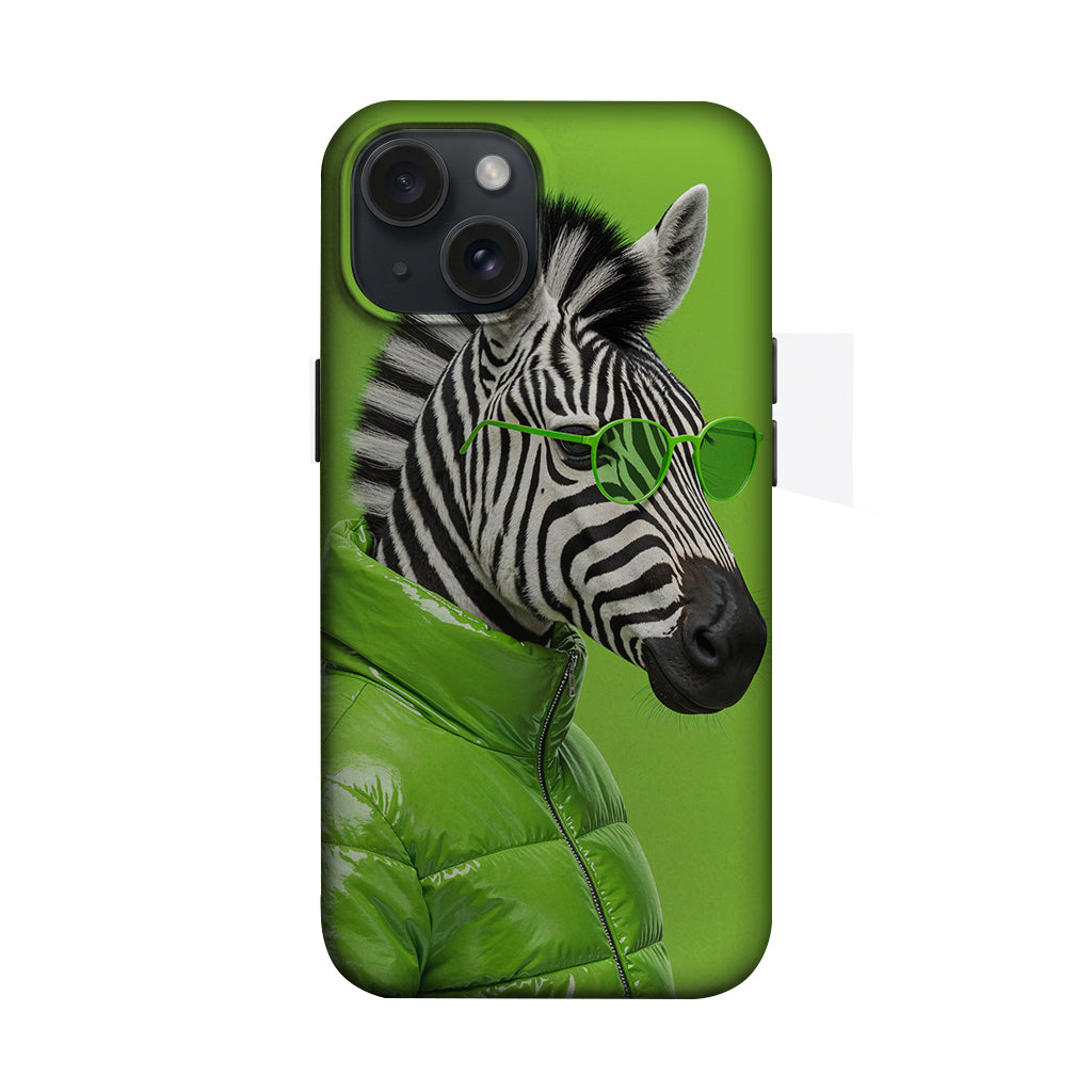 Yeşil Montlu Zebra Telefon Kılıfı K563