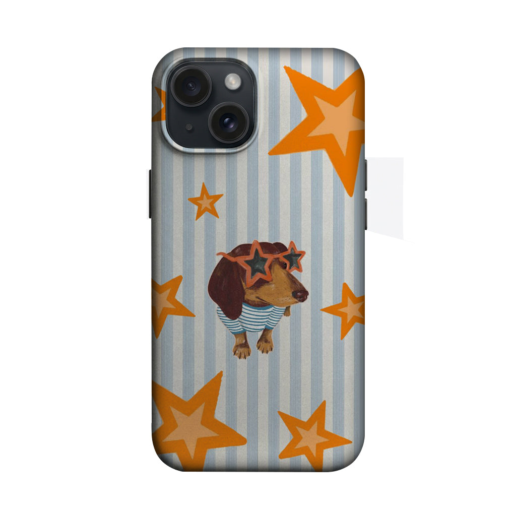 Yıldızlı Çizgili Minik Köpek Telefon Kılıfı K605