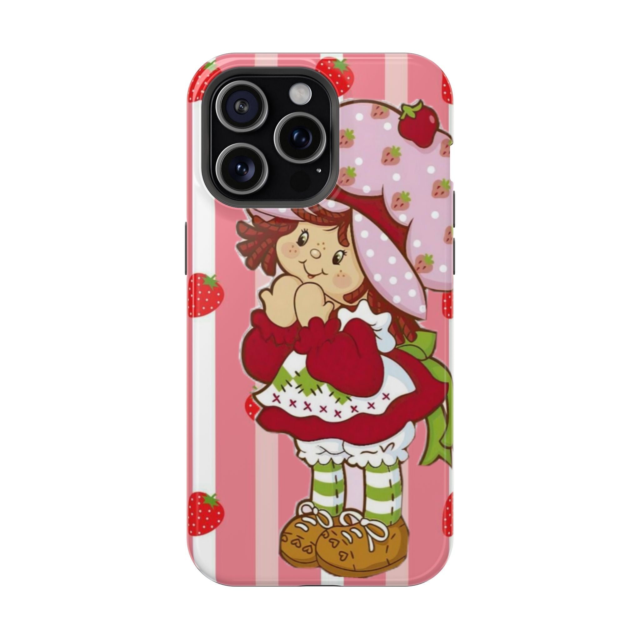 Pembe Çilekli Çizgili Bebek Telefon Kılıfı K164